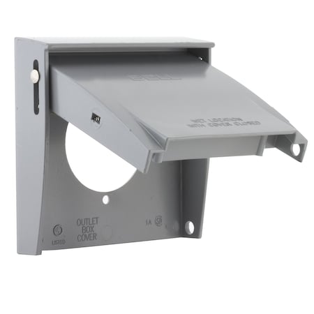Weatherproof Cover, Outlet Box Type, 2 Gang, Aluminum, Flip and Snap Cover Type MPN:5036-0
