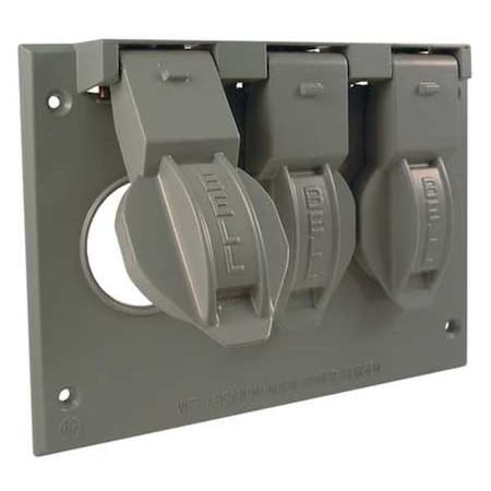 3 -Gang Vertical Weatherproof Cover, 6.406