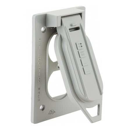 Weatherproof Cover, Single Gang Box Type, 1 Gang, Flip/Snap Cover Type MPN:5095-0