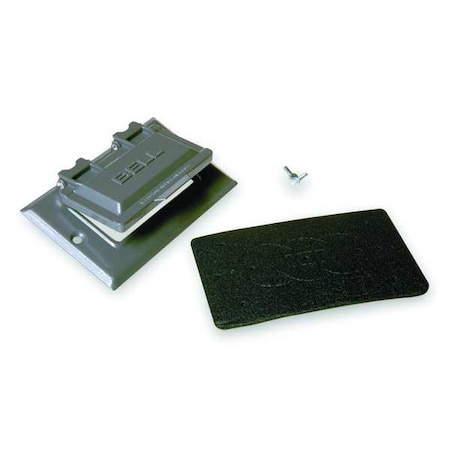 Weatherproof Cover, Single Gang Box Type, 1 Gang, Flip/Snap Cover Type MPN:5101-0