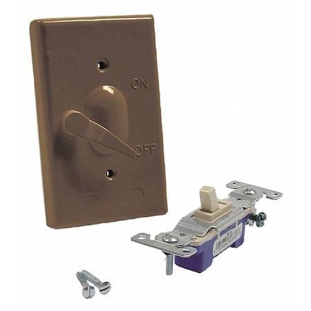 Leverswitch, 1 Gang, Aluminum, Cover Box Type MPN:5121-2