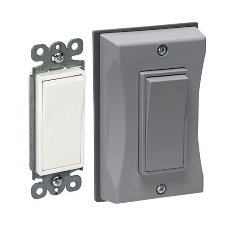 Weatherproof Cover, Switch Box Type, 1 Gang, Decorator Switch Cover Type MPN:5122-0