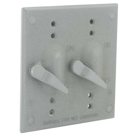 Weatherproof Cover, Switch Box Type, 2 Gang, Toggle Cover Type MPN:5124-0