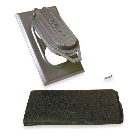 Weatherproof Cover, Single Gang Box Type, 1 Gang, Flip/Snap Cover Type MPN:5146-0