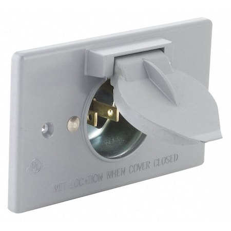 Weatherproof Cover, Single Gang Box Type, 1 Gang, Flip/Snap Cover Type MPN:5153-0
