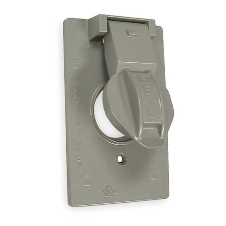 Weatherproof Cover, Single Gang Box Type, 1 Gang, Flip/Snap Cover Type MPN:5155-0