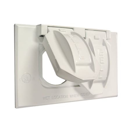 Weatherproof Cover, Outlet Box Type, 1 Gang, Aluminum, Flip and Snap Cover Type MPN:5180-1