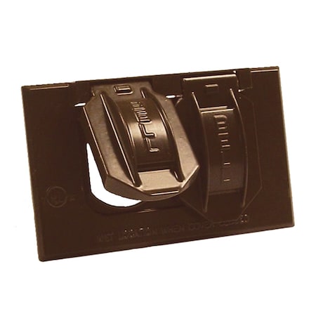 Weatherproof Cover, Outlet Box Type, 1 Gang, Aluminum, Flip and Snap Cover Type MPN:5180-2