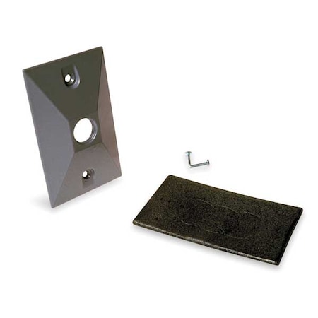 1 -Gang Horizontal or Vertical Weatherproof Cover, Zinc MPN:5186-0