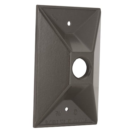 Box Cover, Single Gang Box Type, 1 Gang, Die-Cast Aluminum, Lampholder and Cluster Cover Type MPN:5186-2