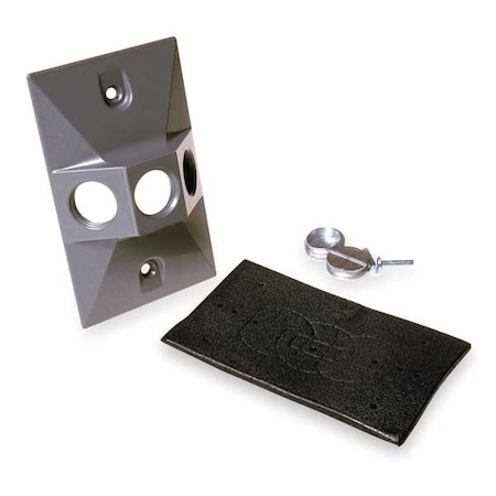Weatherproof Cover, Outlet Box Type, 1 Gang, Zinc MPN:5189-0