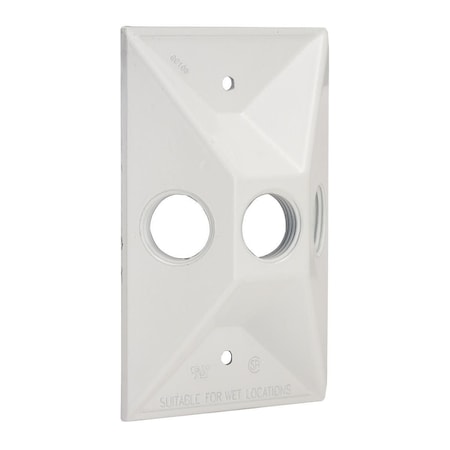 Box Cover, Outlet Box Type, 1 Gang, Die-Cast Aluminum, Lampholder and Cluster Cover Type MPN:5189-1