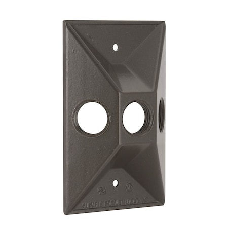 Box Cover, Outlet Box Type, 1 Gang, Die-Cast Aluminum, Lampholder and Cluster Cover Type MPN:5189-2
