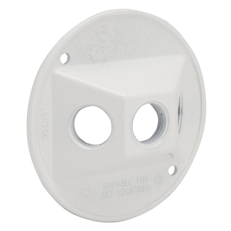 Box Cover, Outlet Box Type, 3 Gang, Die-Cast Aluminum, Lampholder and Cluster Cover Type MPN:5197-1