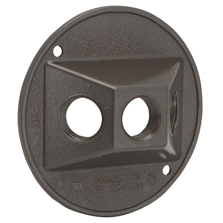 Box Cover, Outlet Box Type, Die-Cast Aluminum, Lampholder and Cluster Cover Type MPN:5197-2
