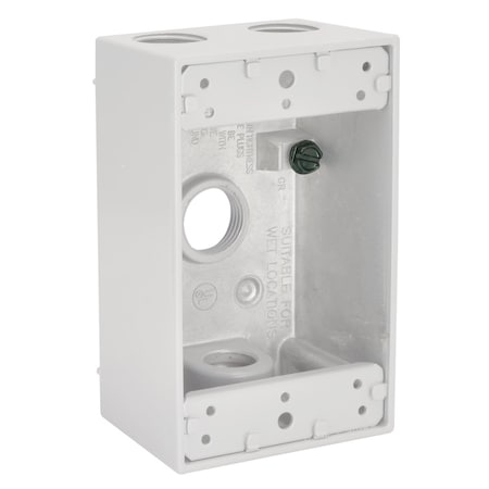 Weatherproof Electrical Box, Gang Box Type, Aluminum MPN:5321-1