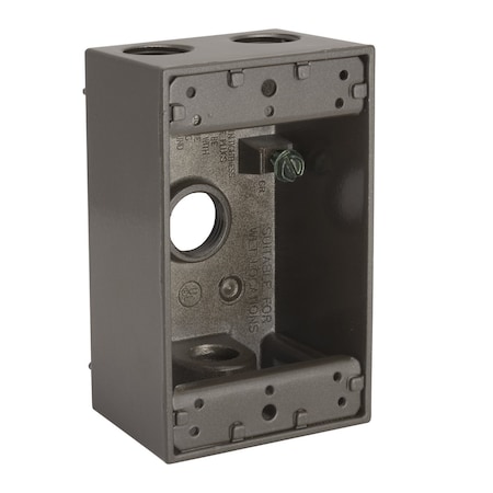 Weatherproof Electrical Box, Gang Box Type, Aluminum MPN:5321-2