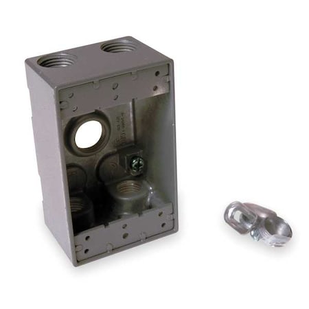 Weatherproof Electrical Box, 18.3 cu in, FSCC Box Type, 1 Gang, Aluminum, Rectangular Shape MPN:5322-0