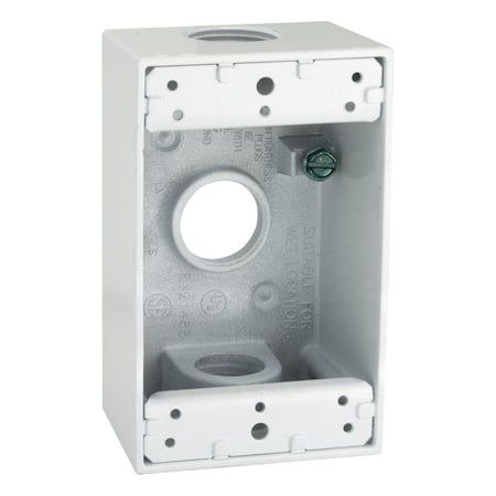 Weatherproof Electrical Box, Gang Box Type, Aluminum MPN:5324-1