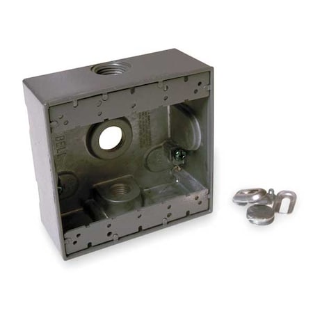 Weatherproof Electrical Box, 32 cu in, FSS Box Type, 2 Gangs, Aluminum, Square Shape MPN:5333-0
