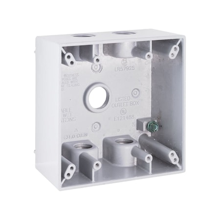 Weatherproof Electrical Box, 31.0 cu.in, Double Gang Box Type, 2, Aluminum MPN:5337-1