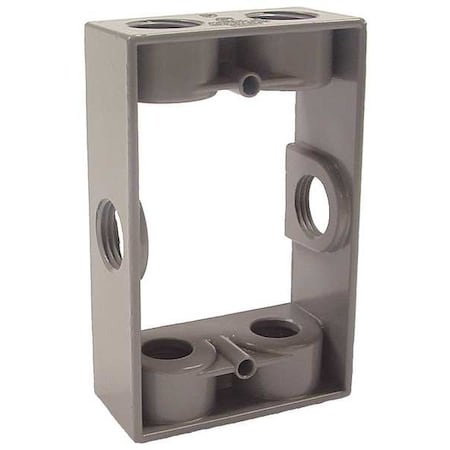 Weatherproof Electrical Box, 9.5 cu in, Single Gang Box Type, 1 Gang, Aluminum, Rectangular Shape MPN:5400-0