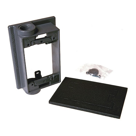 Swing Arm Extension Adapter, 1 Gang, Aluminum, Extension/Adapter Box Type MPN:5413-0