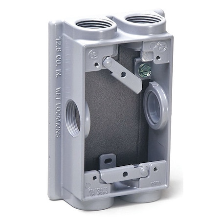 Swing Arm Extension, 1 Gang, Aluminum, Extension/Adapter Box Type MPN:5414-0