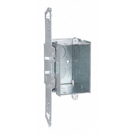 Electrical Box, 12.5 cu in, Switch Box Type, 1 Gang, Steel, Rectangular Shape MPN:545