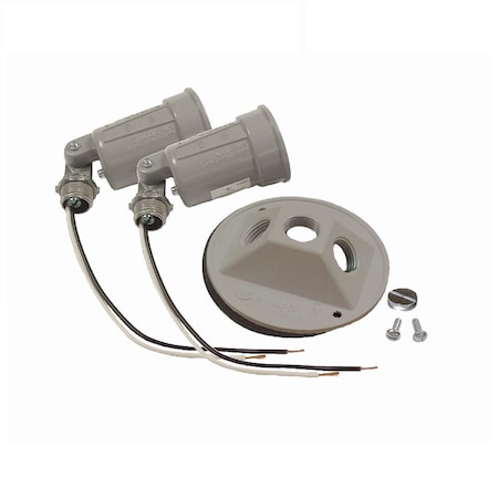 Weatherproof Cover, Round Box Type, 3 Gang, Die Cast Aluminum MPN:5625-0