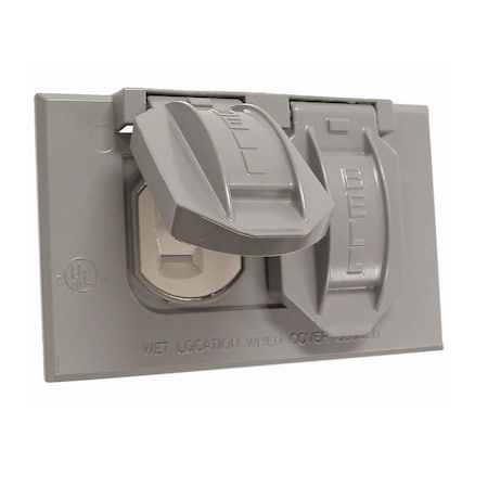 Weatherproof Cover, Single Gang Box Type, 1 Gang, Flip/Snap Cover Type MPN:5712-5WRTR