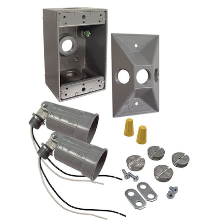 Electrical Box, 4.594 in H, Round Shape, 3.336 in L MPN:5818-5