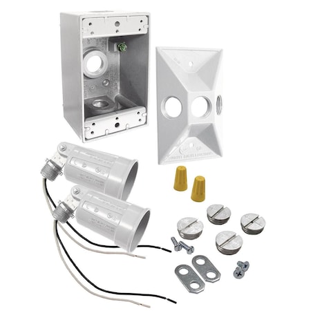 Electrical Box, 4.594 in H, Round Shape, 3.336 in L MPN:5818-6