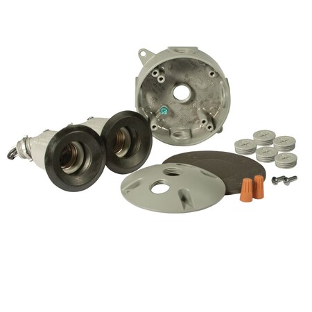 Electrical Box, 4-1/8 in H, Round Shape, 4.961 in L MPN:5829-5