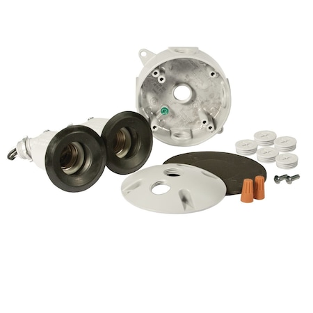 Electrical Box, 4-1/8 in H, Round Shape, 4.961 in L MPN:5829-6