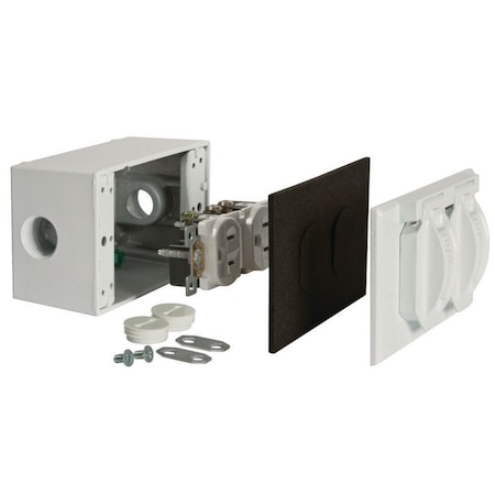 Weatherproof Cover, Single Gang Box Type, 1 Gang, Flip/Snap Cover Type MPN:5839-6WRTR