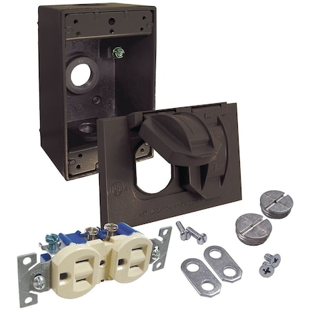 Weatherproof Cover, Single Gang Box Type, 1 Gang, Flip/Snap Cover Type MPN:5839-7WRTR