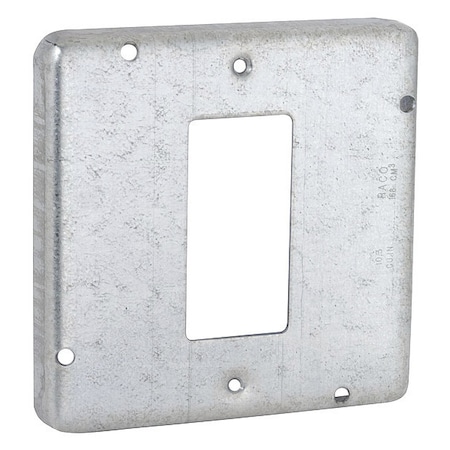 Box Cover, 2 Gang, Steel, GFCI Cover Type MPN:856