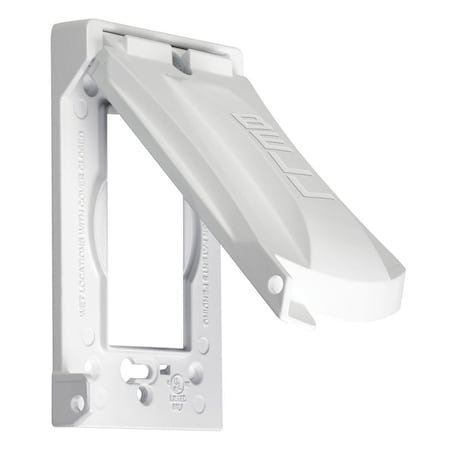 Box Cover, Outlet Box Type, 1 Gang, Aluminum, Flip and Snap Cover Type MPN:MX1050W