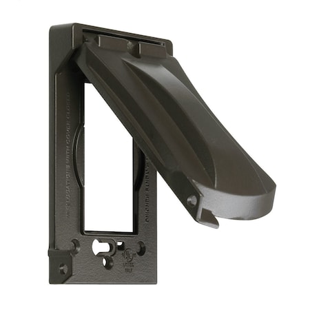 Box Cover, Outlet Box Type, 1 Gang, Aluminum, Flip and Snap Cover Type MPN:MX1050Z