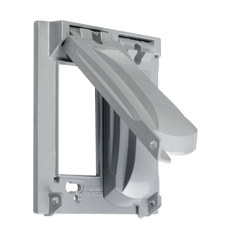 Box Cover, Outlet Box Type, 2 Gang, Aluminum, Flip and Snap Cover Type MPN:MX2050S