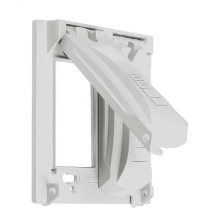 Box Cover, Outlet Box Type, 2 Gang, Aluminum, Flip and Snap Cover Type MPN:MX2050WH