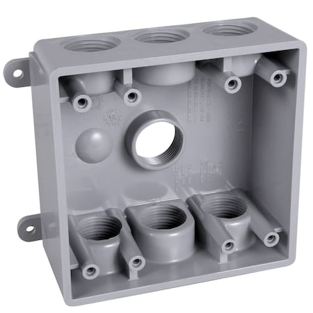 2 -Gang Electrical Box, 4-5/8 in H, Rectangular Shape MPN:PDB77550GY
