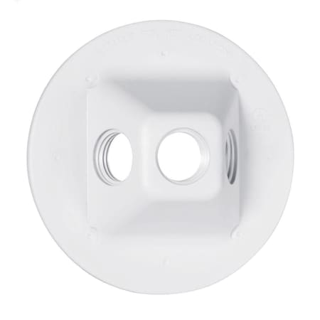 Weatherproof Cover, Round Box Type, 3 Gang, Non-Metallic, Lampholder and Cluster Cover Type MPN:PLV330WH