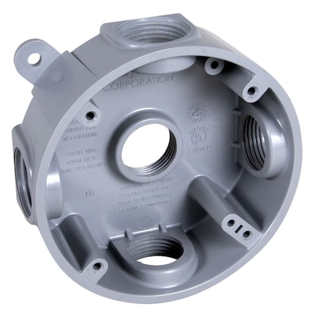 Electrical Box, 13.5 cu in, Round Box Type, Round Shape MPN:PRB57550GY