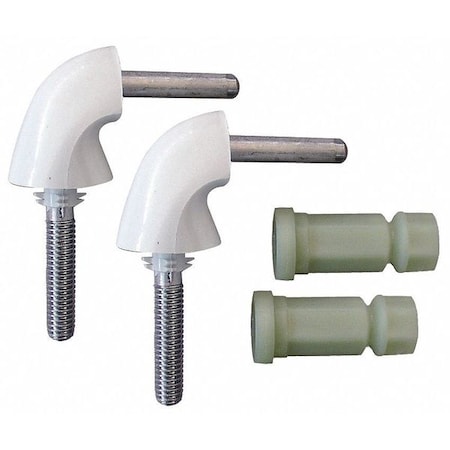 Toilet Seat Hardware, 2 Hinges w/Nuts MPN:HK84-000