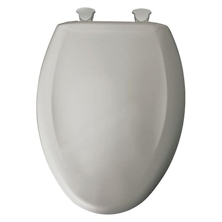 Toilet Seat With Cover, Plastic, Elongated, Silver MPN:1200SLOWT 162
