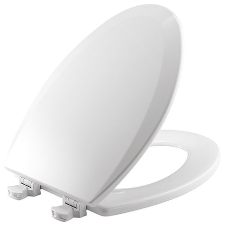 Elongated Toilet Seat W/ Cover, Closed Front, External Check Hinge, 2 in Seat H, 14-1/8 in W, White MPN:1500EC 000