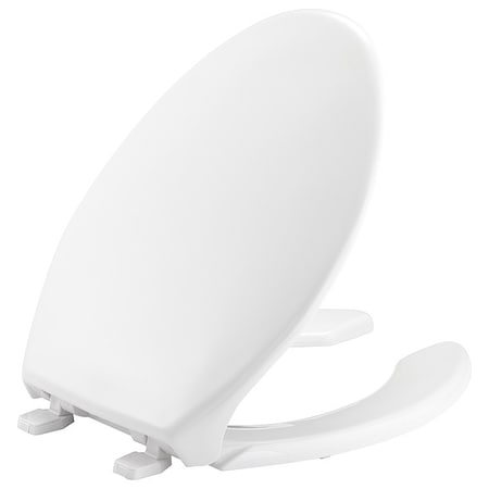 Toilet Seat With Cover, Plastic, Elongated, White MPN:1950-000