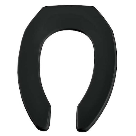 Toilet Seat Without Cover, Self-Sustaining Check Hinge, Elongated, Black MPN:1955SSCT 047